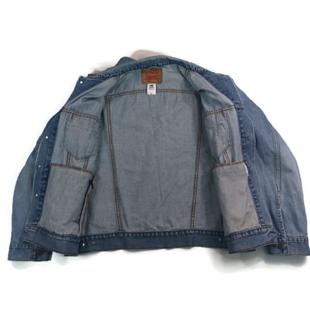 Levi Vintage Trucker Jean Jacket GUC  Size XL    W42 - Picture 3 of 9